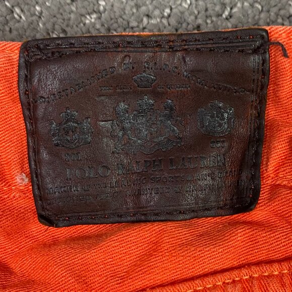 Polo Ralph Lauren 650 Straight Pants Men's 38 x 30 Fits 40 x 30 Orange Jeans - Picture 5 of 13